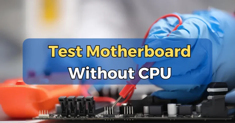 Test Motherboard Without CPU