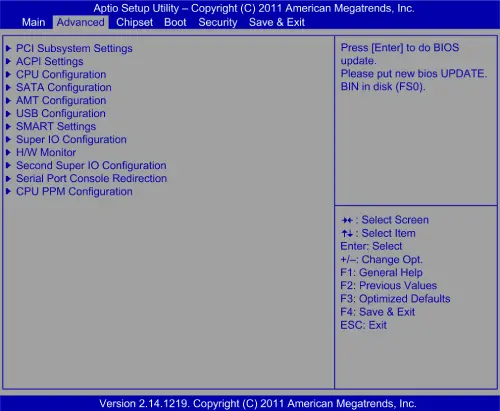 bios settings