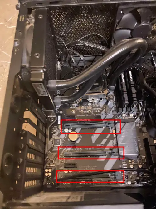 where are the pcie x16 slots located