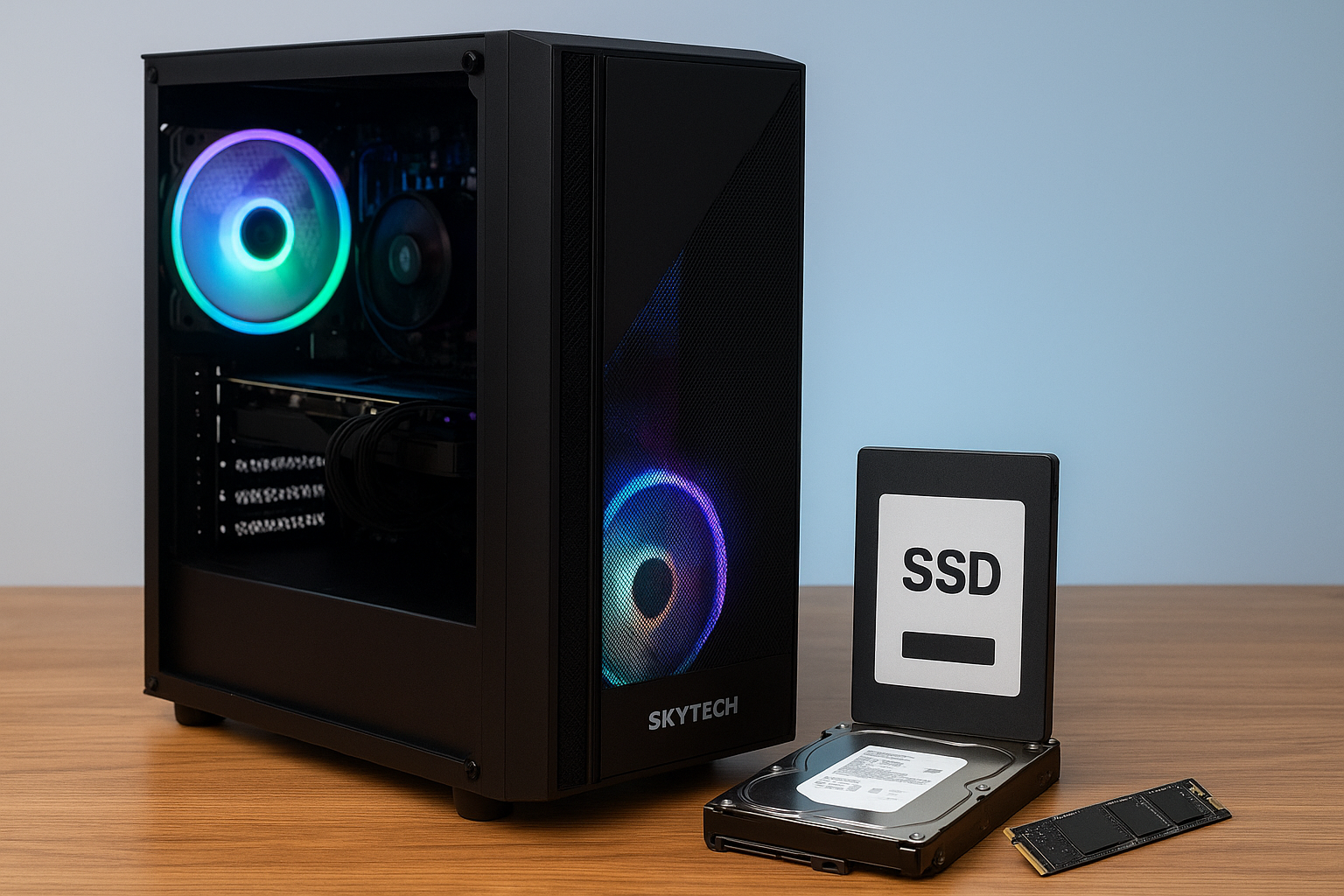 how to add storage in skytech gamdias gaming pc